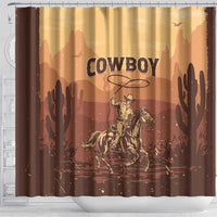 Black Cowboy Shower Curtain Take Me Away