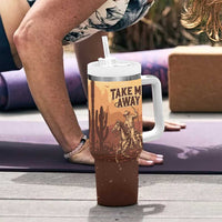 Black Cowboy Tumbler With Handle Take Me Away