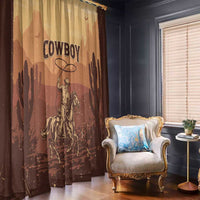 Black Cowboy Window Curtain Take Me Away