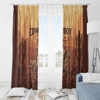 Black Cowboy Window Curtain Take Me Away