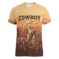 Black Cowboy Women V-Neck T-Shirt Take Me Away