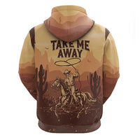 Black Cowboy Zip Hoodie Take Me Away