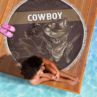 Skull Cowboy Beach Blanket Vintage Style