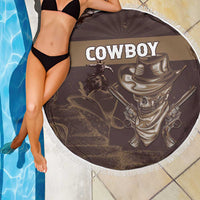 Skull Cowboy Beach Blanket Vintage Style