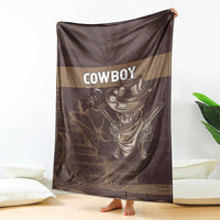 Skull Cowboy Blanket Vintage Style