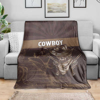 Skull Cowboy Blanket Vintage Style