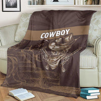 Skull Cowboy Blanket Vintage Style