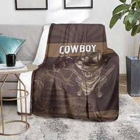 Skull Cowboy Blanket Vintage Style