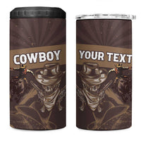 Personalised Skull Cowboy 4 in 1 Can Cooler Tumbler Vintage Style