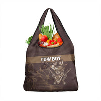 Skull Cowboy Grocery Bag Vintage Style
