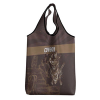 Skull Cowboy Grocery Bag Vintage Style