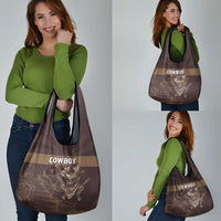 Skull Cowboy Grocery Bag Vintage Style