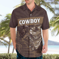 Personalised Skull Cowboy Hawaiian Shirt Vintage Style