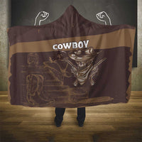 Skull Cowboy Hooded Blanket Vintage Style