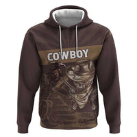 Personalised Skull Cowboy Hoodie Vintage Style