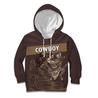Personalised Skull Cowboy Kid Hoodie Vintage Style