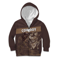 Personalised Skull Cowboy Kid Hoodie Vintage Style