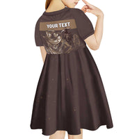 Personalised Skull Cowboy Kid Short Sleeve Dress Vintage Style