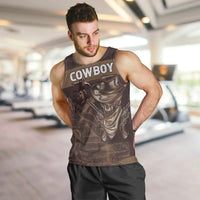 Personalised Skull Cowboy Men Tank Top Vintage Style