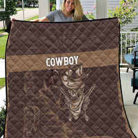 Skull Cowboy Quilt Vintage Style