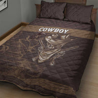 Skull Cowboy Quilt Bed Set Vintage Style