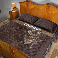 Skull Cowboy Quilt Bed Set Vintage Style