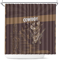 Skull Cowboy Shower Curtain Vintage Style