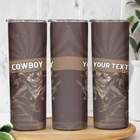 Personalised Skull Cowboy Skinny Tumbler Vintage Style