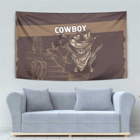 Skull Cowboy Tapestry Vintage Style