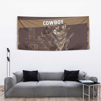 Skull Cowboy Tapestry Vintage Style