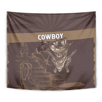 Skull Cowboy Tapestry Vintage Style