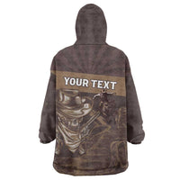 Personalised Skull Cowboy Wearable Blanket Hoodie Vintage Style