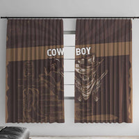 Skull Cowboy Window Curtain Vintage Style