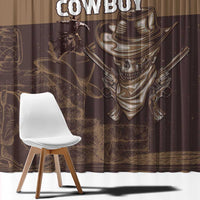 Skull Cowboy Window Curtain Vintage Style