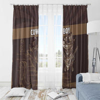 Skull Cowboy Window Curtain Vintage Style