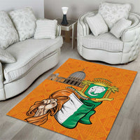 Ivory Coast Independence Day Area Rug Yamoussoukro Coat Of Arms