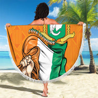 Ivory Coast Independence Day Beach Blanket Yamoussoukro Coat Of Arms