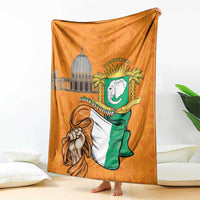 Ivory Coast Independence Day Blanket Yamoussoukro Coat Of Arms