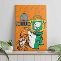 Ivory Coast Independence Day Canvas Wall Art Yamoussoukro Coat Of Arms