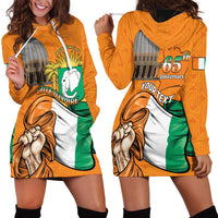 Personalised Ivory Coast Independence Day Hoodie Dress Yamoussoukro Coat Of Arms