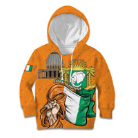 Personalised Ivory Coast Independence Day Kid Hoodie Yamoussoukro Coat Of Arms