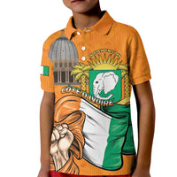 Personalised Ivory Coast Independence Day Kid Polo Shirt Yamoussoukro Coat Of Arms