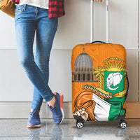 Ivory Coast Independence Day Luggage Cover Yamoussoukro Coat Of Arms