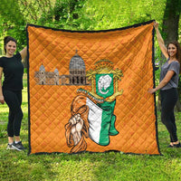 Ivory Coast Independence Day Quilt Yamoussoukro Coat Of Arms