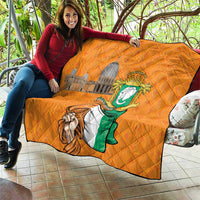 Ivory Coast Independence Day Quilt Yamoussoukro Coat Of Arms