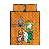 Ivory Coast Independence Day Quilt Bed Set Yamoussoukro Coat Of Arms