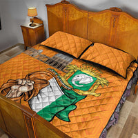 Ivory Coast Independence Day Quilt Bed Set Yamoussoukro Coat Of Arms