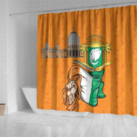 Ivory Coast Independence Day Shower Curtain Yamoussoukro Coat Of Arms