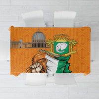 Ivory Coast Independence Day Tablecloth Yamoussoukro Coat Of Arms