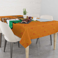 Ivory Coast Independence Day Tablecloth Yamoussoukro Coat Of Arms